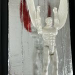 winged superhero sculpture inspired by Falcon from Avengers